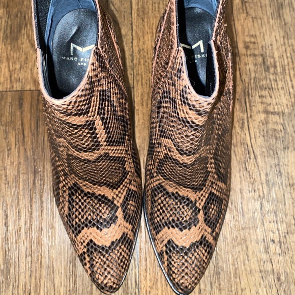 Marc Fisher Alva Snake Western Heeled Ankle Boots - Picture 6 of 7